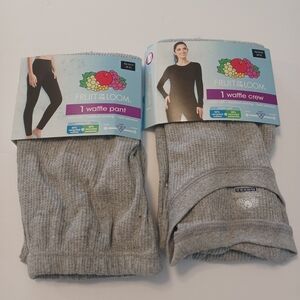 NEW Fruit Of The Loom Waffle Thermal Pants + Top Sz XS